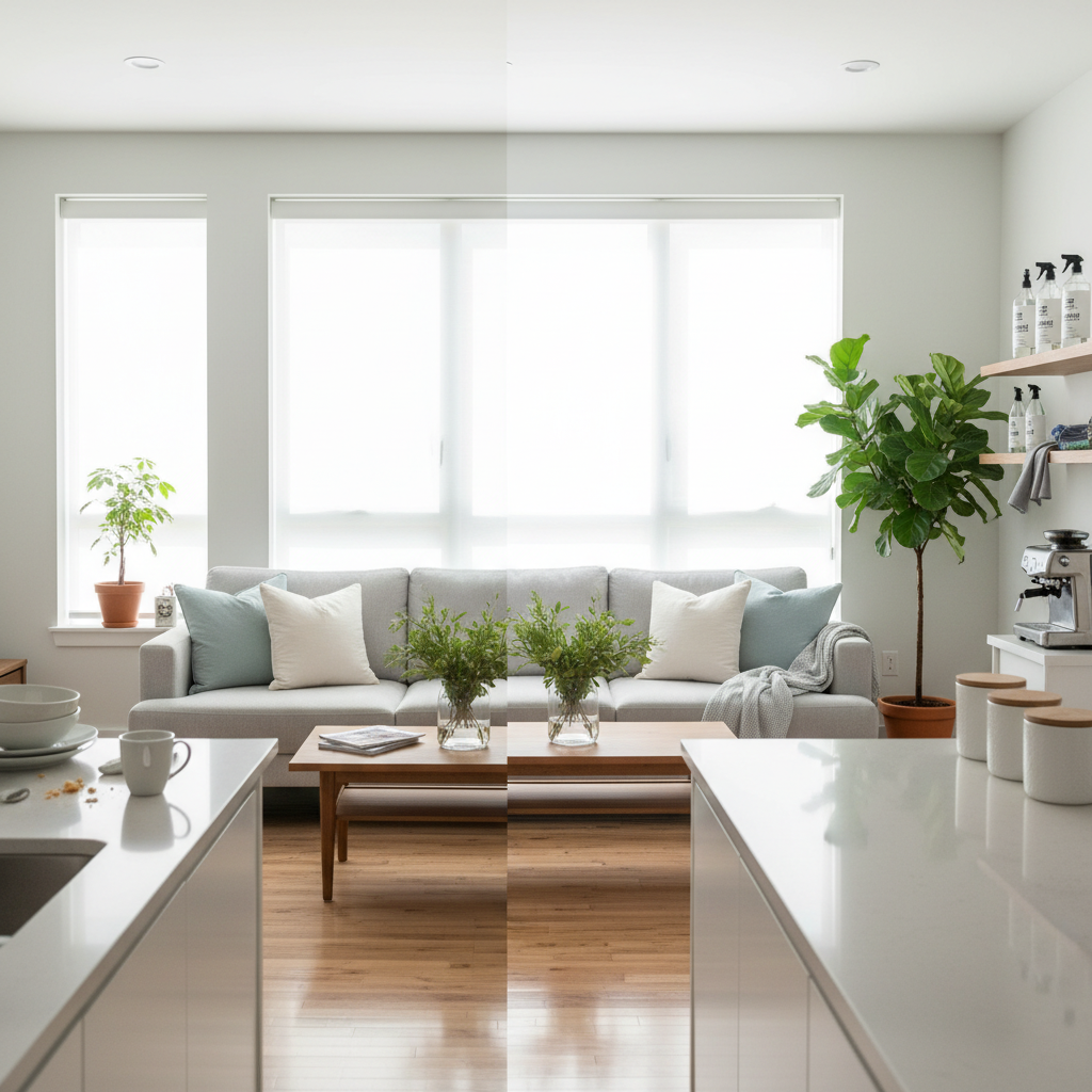 “Professional cleaning services team at work”